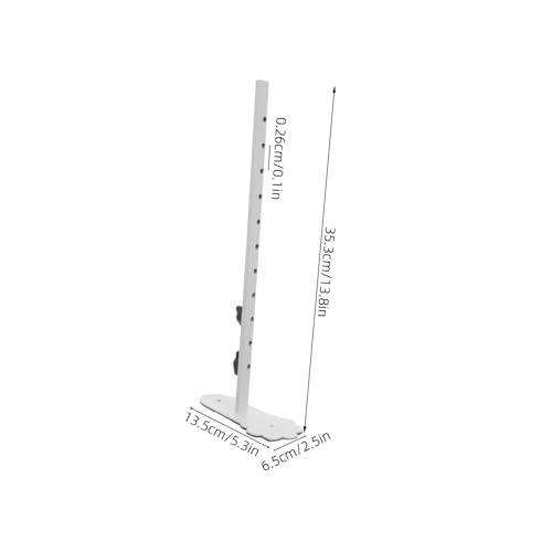 Support de montage pour bureau en acier inoxydable blanc réglable x2 - 4