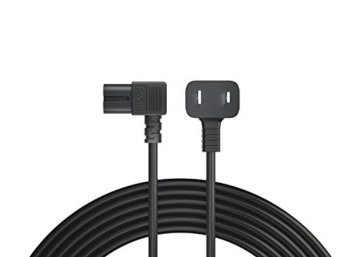 Pwr Extra Long 12 Ft 2 Prong Ac Wall Cable 2 Slot Power Cord L-Type: Iec320 C7 To Nema 1-15P Compatible With Led Lcd Tv Samsung Lg Sharp Canon Hp Brother Epson Printer Ps4 Laptop Charger #TOP3