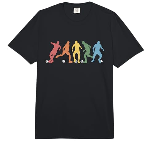 Vintage Soccer Players | Retro Football Player | Footballer Comfort Colors Adult Heavyweight T-Shirt