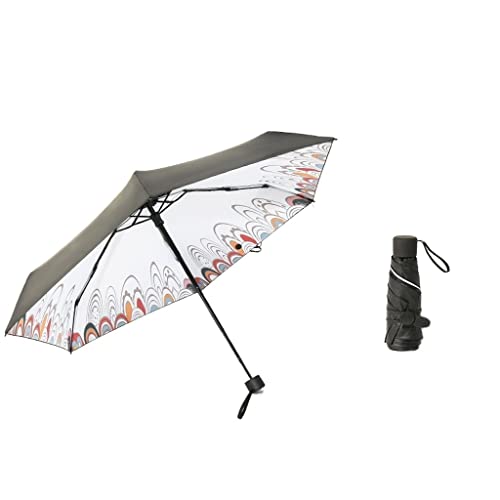 LUZZILE Parapluie Parapluie de Soleil Dames Parasol Parapluie ensoleillé et Pluie Double Usage Pliant Cinq Fois Parapluie Parapluie de Voyage en Plein air Parapluie