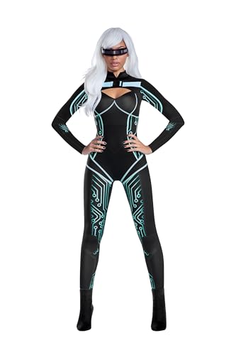 Combinaison Dreamgirl Cyber pour femme avec détails imprimés carte mère
