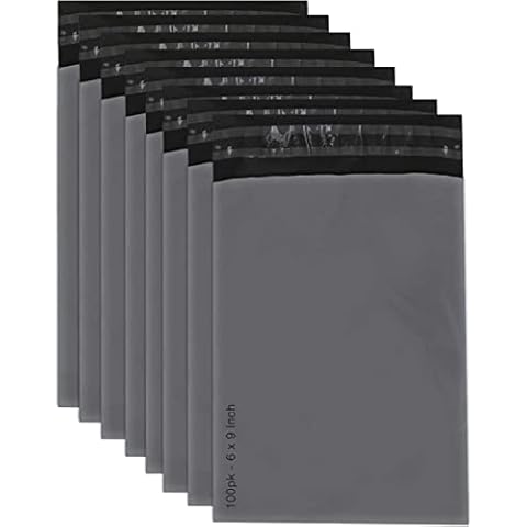 DTD Premium Quality Poly Grey Mailing Bags Self Sean Envelopes Bags Extra Strong Water & Tear Proof Shipping Bags For Postage Packaging Documents CDs DVDs & More (10) Cover