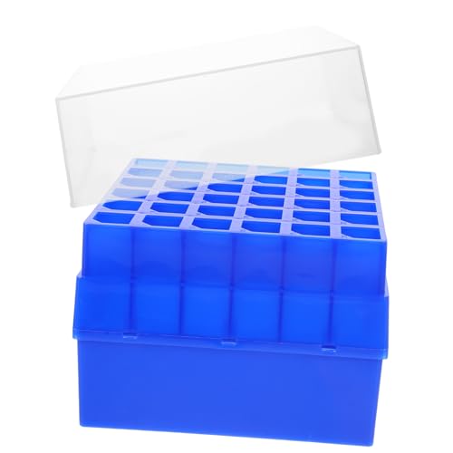LIFKOME 36-Hole Test Tube Storage Box Plastic Freezer Box Tube Holder Lab Accessory Case