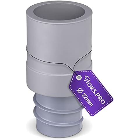 Vioks.pro Ablaufschlauch Endstück 22mmØ - Schlauch Verbindungsstück, Abfluss Adapter für 19mmØ Ablaufschlauch Waschmaschine, Geschirrspüler Cover