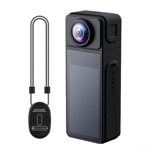 Mini caméra portative 2K objectif rotatif écran LED pour cyclisme