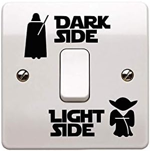 Stukk Stickers Black Dark Side Light Switch Vinyl Decal Sticker Child Room, One Size