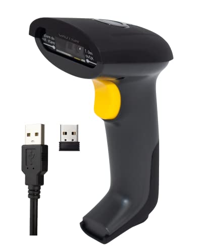Symlink 2.4G USB Wireless 2D Barcode Scanner Handheld Laser Bar Code Reader Scanner QR Bar Code Scanner with USB Receiver for Store, Supermarket, Warehouse