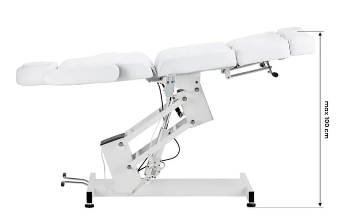 Generisch Professionelle elektrische Kosmetikliege Podologie Stuhl Weiß | 63-85 cm