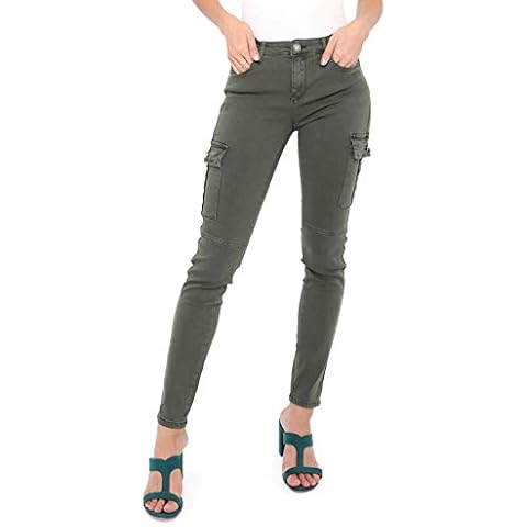 Nina Carter Ladies Cargo Pants Skinny Stretch Jeans Khaki Trousers UK Sizes 6 8 10 12 14-2 Cover