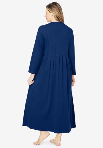 Only Necessities Plus Size Long Snap-Front Knit Lounger2