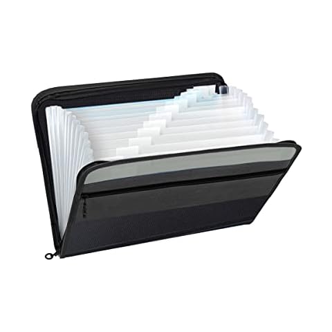 TRANBO Plastic Wallets A4 Zip Wallets - 12PCS Cover