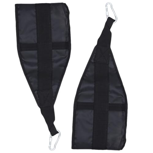 Sangles abdominales ceinture d'exercice en nylon noir avec crochets pour musculation suspendue