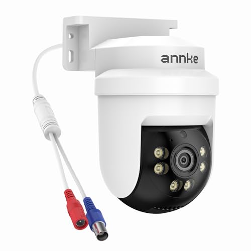 ANNKE 5MP TVI CCTV Home Surveillance Dome PT Wired Camera with 350 pan and 90 tilt 100ft IR Night Vision IP65 Weatherproof Security AddOn Cam for Outdoor Use (DVR Required Not Included)
