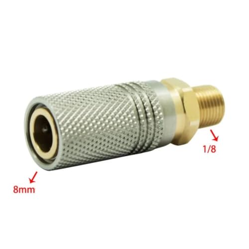 Componentes neumáticos macho 8mm adaptador de enchufe rosca 1/8 3