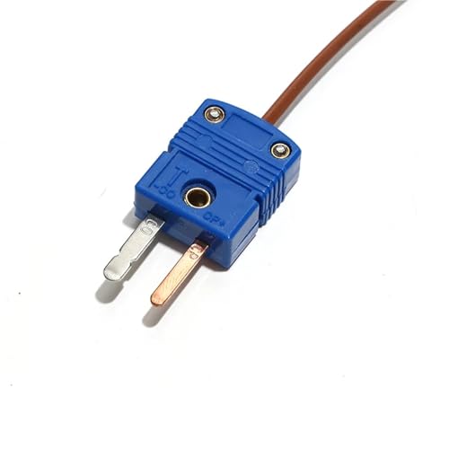 Termopar tipo T con enchufe TT-T-36 y cable sensor PTFE de 1m resistente 5