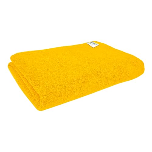 SOFTSPUN Microfiber Bath & Hair, Care Towel Set of 1 Piece, 70x140 Cms (Orange). Super Soft & Comfortable, Quick Drying, Ultra Absorbent in Large Size.