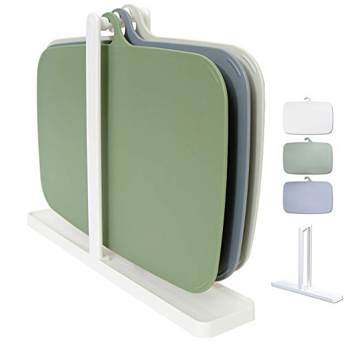 Carrotez Index Plastic Cutting Board With a Stand, Cutting Board Organizer Rack Storage, Cutting Board Organizer Stand Holder, Baking Sheet, Dishwasher-washable