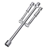 [Compatibilidad]: 1/2 "unidad con 2 tomas de doble extremo se ajustará a SAE y tuercas de orejetas métricas que son estándar en la mayoría de los vehículos de pasajeros, 11/16" x 3/4 "[17mm x 19 mm] 13/16" x 7/8 "[21mm x 23mm] ..
