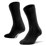 Souke Sports fahrradsocken herren damen,Atmungsaktiv Merino Wool rennrad socken für Radfahren Mountainbike Laufen Wandern(1 Paar,schwarz)