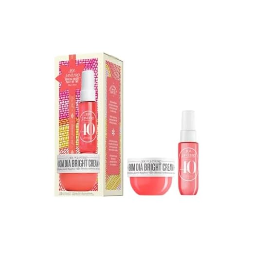 Sol de Janeiro Bom Dia Bright Holiday Set de cuidado corporal con crema brillante de 75 ml y fragancia Cheirosa 40, 30 ml, colección festiva