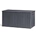 Keter Southwood Gartenbox 643L – Wetterfeste Auflagenbox mit Gasdruckfeder, abschließbar, Kunststoff in Holzoptik, grau, 146x74x70 cm