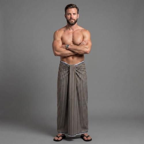 Image of Men's Cotton Lungi | Soft Breathable Wrap Around Lungi | Comfortable Daily & Home Wear for Men