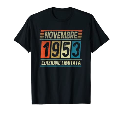 Vintage Novembre 1953 - 70 Compleanno Anni Uomo Donna Maglietta