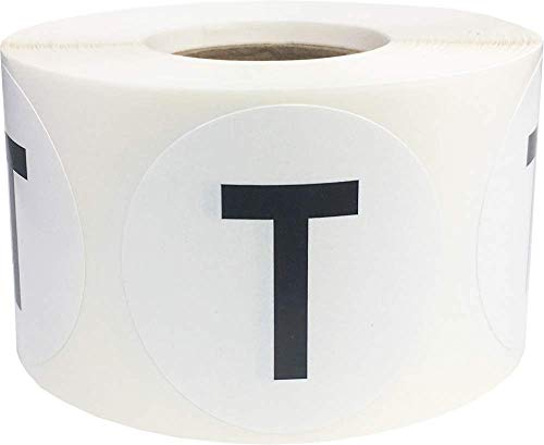 Étiquettes d'inventaire en forme de lettre T de 3,8 cm avec adhésif puissant permanent