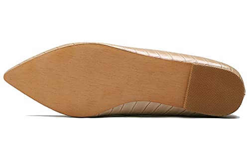 Image of FEVERSOLE Women's Loafer Flat Pointed Fashion Slip On Comfort Driving Office Shoes