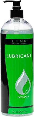 LYNK Water Based Lube 8 oz w/Hand Pump Long Lasting Easy Clean Gel Lubricant for Privacy Compatible Latex or Silicone Toys Couples Men or Women Solo Personal Lubrification Play