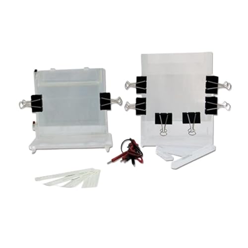Gel vertical d'électrophorèse de protéine avec bandes claires et nettes