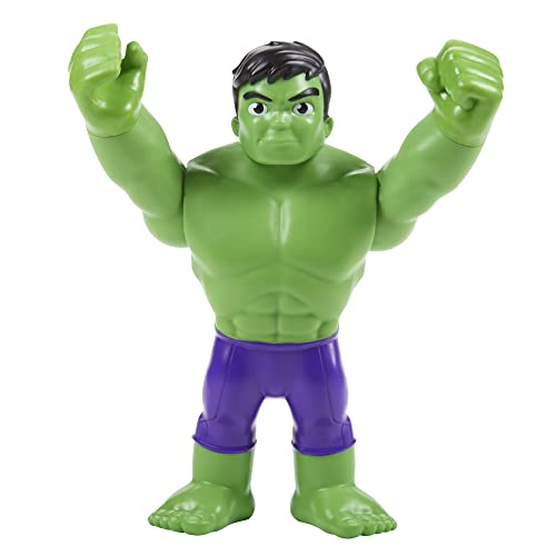 Marvel Hasbro Spidey et Ses Amis Extraordinaires, Figurine de héro géante 22 cm Hulk, Jouet pour Enfants à partir de 3 Ans, Taille Unique