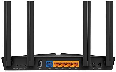 TP-Link AX1800 Wi-Fi 6 Gigabit Dual Band Wireless Router, Wi-Fi Speed up to 1.8 Gbps, 8 Gigabit LAN Ports+1 USB 2.0 Port, Quad-Core Processing, Ideal for Gaming Xbox/PS4/Steam & 4K (Archer AX20)