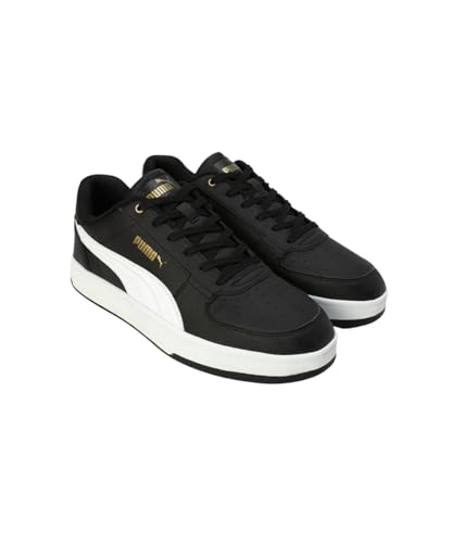 Image of PUMA , Unisex-Adult, Caven 2.0, Black-White-Gold, Sneaker, 3UK, (40469904)