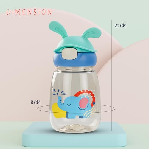 Image of BAYBEE Zippy 540ML Sipper Bottle for Kids | BPA Free Anti-Spill Sippy Bottle | Drinking Training Water Bottle for School Kids with Soft Silicone Straw | Sipper Bottle for Infants & Toddlers (Blue)