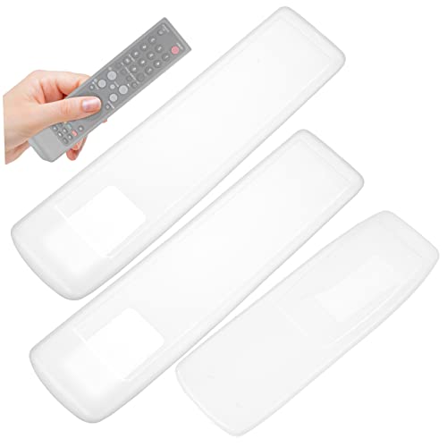 NOLITOY 3stücke Transparente Silikon Fernbedienungsabdeckungen Für Tv Und Klimaanlage Einfacher Schutz Hohe Transparenz Anti-Staub Und Kratzfest...