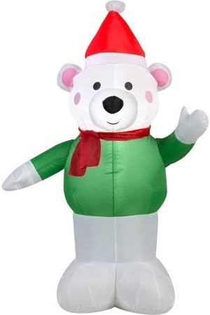 Gemmy Airblown Inflatable Polar Bear, 4'