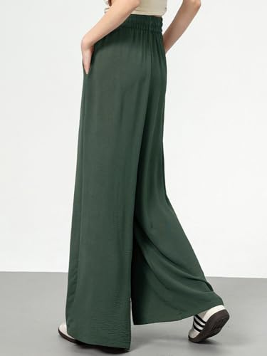 Image of KOTTY Women's Solid|Drawsting|Front Pocket|Wide Leg Style|High Rise|Casual Pant