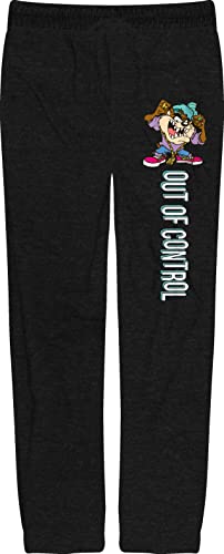 Bioworld Looney Tunes Taz Out of Control Men's Black Jogger Pants-Medium