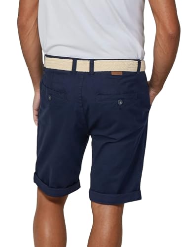 riverso Kurze Hosen Herren Sommer Chino Shorts mit Gürtel Regular Fit RIVHenry Bermuda Stretch, Größe:W 46, Farbe:Dark Navy (19400) 2