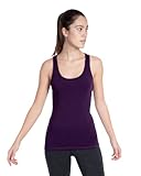 Woolly Clothing Women's Merino Wool Tank Top - Ultralight - Wicking Breathable Anti-Odor - Color - XL Plum