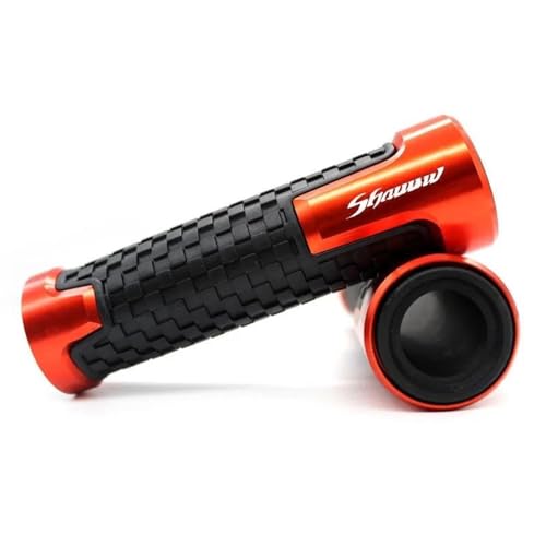 Image of Motorcycle Accessories Handlebar Handle Grips 7 /8'' 22MM Handle Bar for Shadow VT 400 600 750 1100 VT400 VT600 13 (Color : Orange)