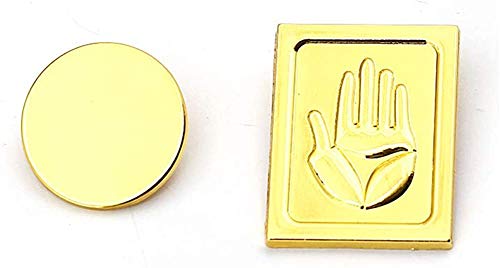 Kujo Jotaro Badges Golden Pins JoJo s Bizarre Adventure Cosplay Metal Badge Cap Accessory