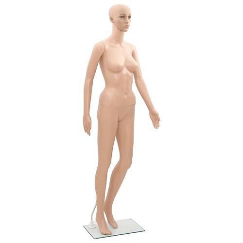 Marrone vidaXL, 8 manichini con sagome di donna, uomo e bambino per sarto e stilista, plastica, Brown, Mannequin Women A
