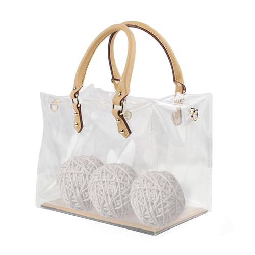 Bolso de mano claro impermeable de PVC para festivales y gimnasio