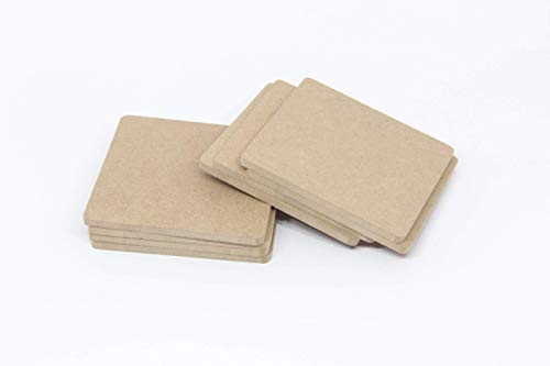 Materiali di alta qualità: MDF di alta qualità utilizzato per creare questi sottobicchieri in legno semplice. Le sagome in legno grezzo altamente resistenti sono ideali per qualsiasi progetto artistico e artigianale fai da te.
