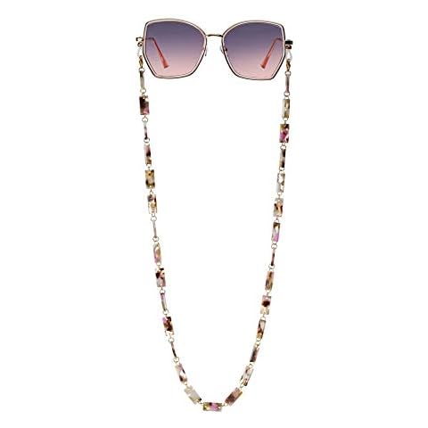 AMAZYJ Acrylic Eyeglass Chain Mask Chains for Women Sunglasses Holder Acrylic Sunglasses Necklace Holder (Resin flower) Cover