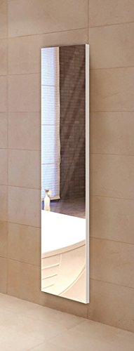 Sidler Tall Full Length Height 60" Width 19" Mirrored Bathroom Cabinet Left hinged 6" deep Single Door Left