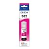Epson T502 EcoTank Ink Ultra-high Capacity Bottle Black (T502120-S) T502 EcoTank Ink Ultra-high Capacity Bottle Magenta (T502320-S) T502 EcoTank Ink Ultra-high Capacity Bottle Cyan