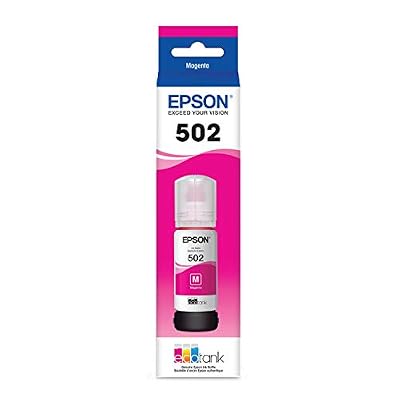 Epson T502 EcoTank Ink Ultra-high Capacity Bottle Black (T502120-S) T502 EcoTank Ink Ultra-high Capacity Bottle Magenta (T502320-S) T502 EcoTank Ink Ultra-high Capacity Bottle Cyan